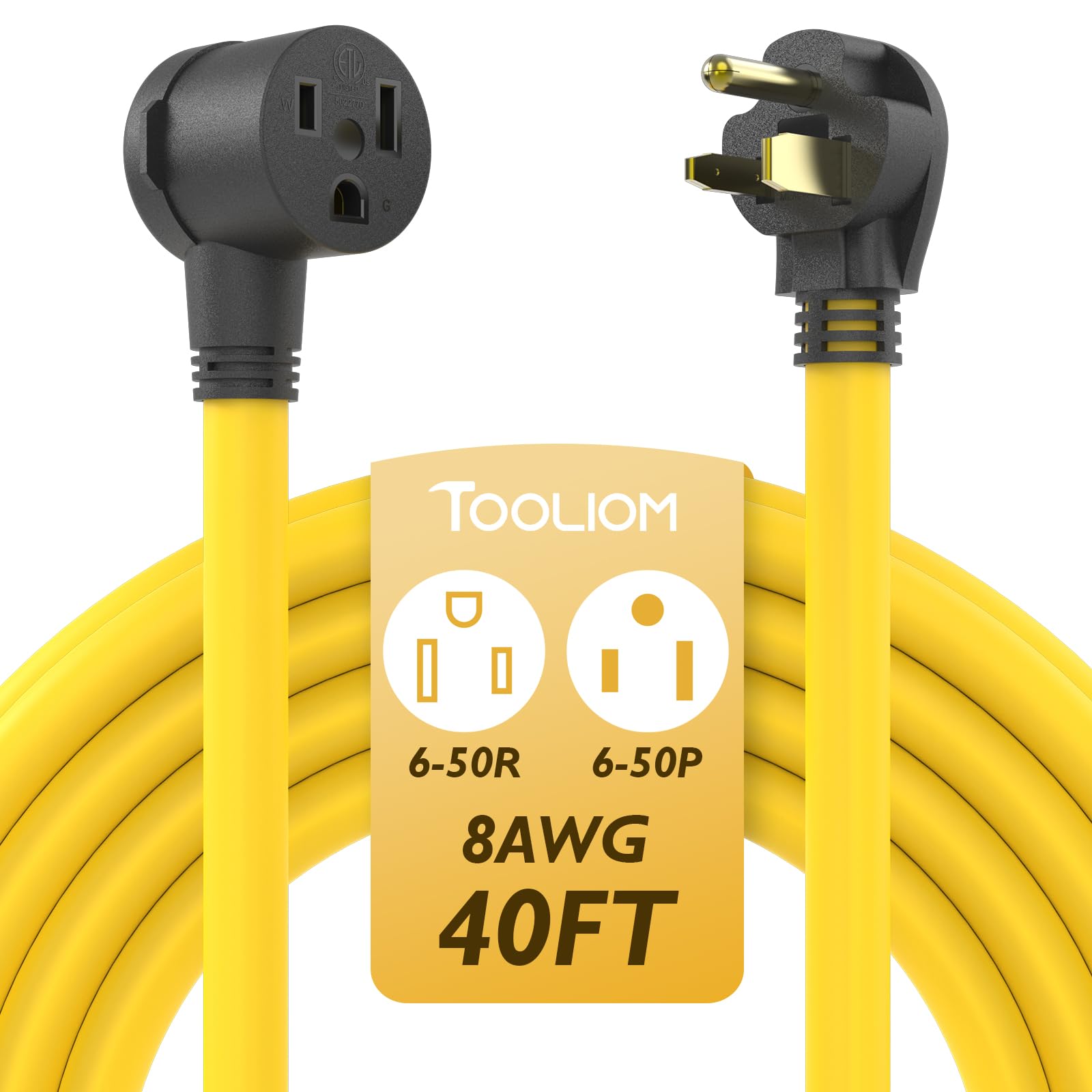 Amazon.com: TOOLIOM 6-50P to 6-50R Welder Extension Cord 40FT 8AWG